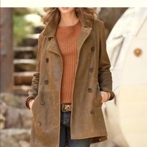 Sundance Medium Weathered Leather Peacoat